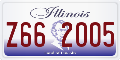IL license plate Z662005