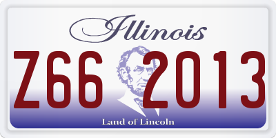 IL license plate Z662013