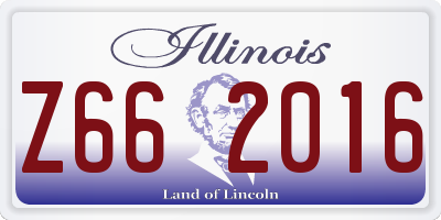IL license plate Z662016