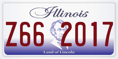 IL license plate Z662017