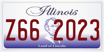 IL license plate Z662023