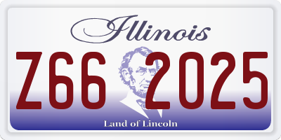 IL license plate Z662025