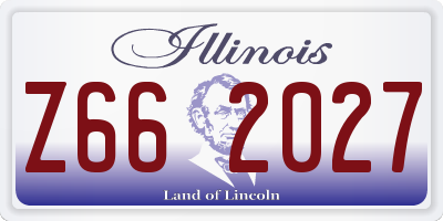 IL license plate Z662027