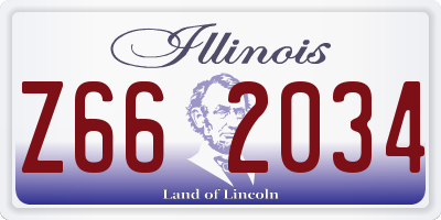 IL license plate Z662034