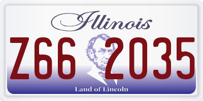 IL license plate Z662035