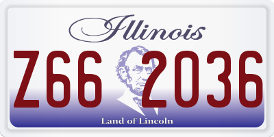 IL license plate Z662036