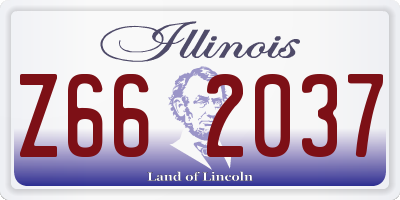 IL license plate Z662037