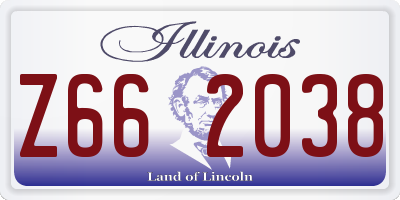 IL license plate Z662038