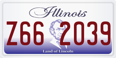 IL license plate Z662039
