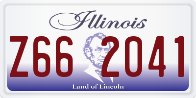 IL license plate Z662041
