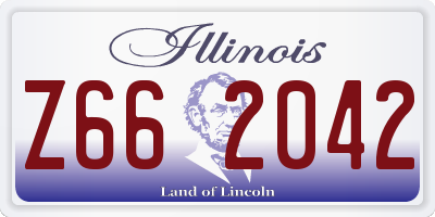 IL license plate Z662042