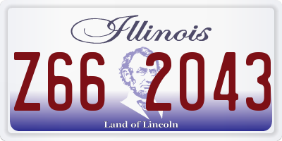 IL license plate Z662043