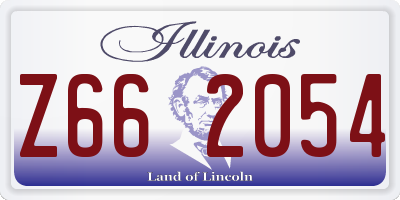 IL license plate Z662054