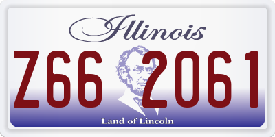 IL license plate Z662061