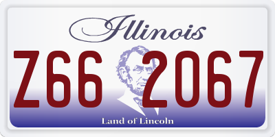 IL license plate Z662067