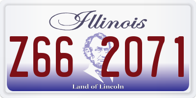 IL license plate Z662071