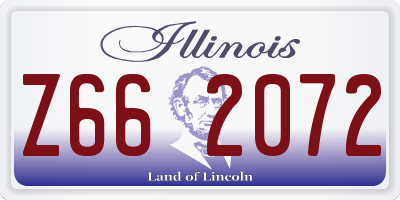 IL license plate Z662072