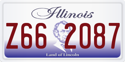 IL license plate Z662087