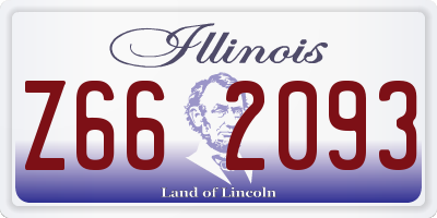 IL license plate Z662093