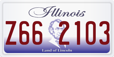 IL license plate Z662103