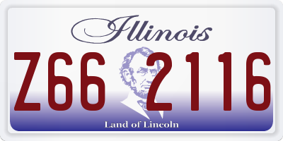 IL license plate Z662116