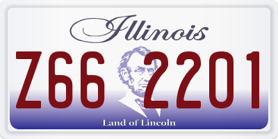 IL license plate Z662201