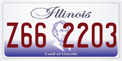 IL license plate Z662203
