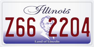 IL license plate Z662204