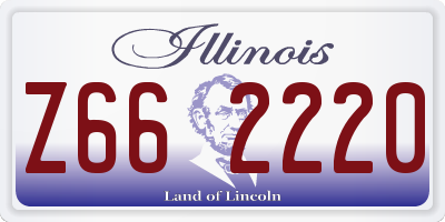 IL license plate Z662220