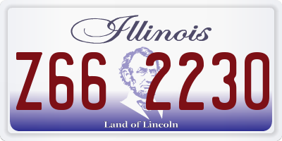 IL license plate Z662230