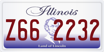 IL license plate Z662232