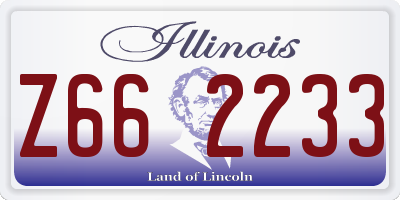 IL license plate Z662233