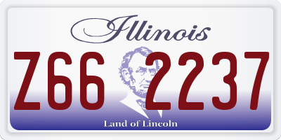 IL license plate Z662237