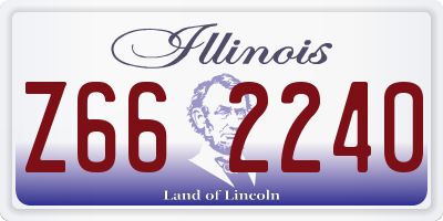 IL license plate Z662240