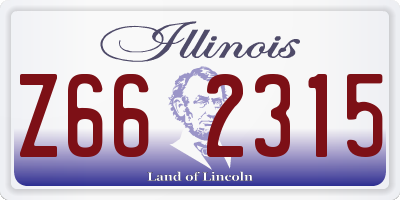 IL license plate Z662315