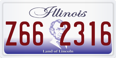 IL license plate Z662316