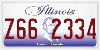 IL license plate Z662334