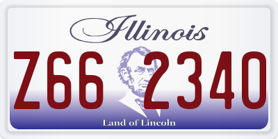 IL license plate Z662340