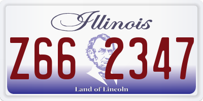 IL license plate Z662347