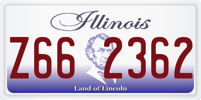 IL license plate Z662362
