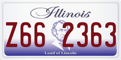 IL license plate Z662363