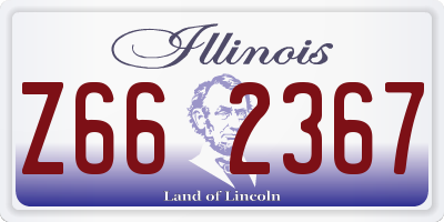 IL license plate Z662367