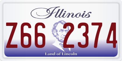 IL license plate Z662374