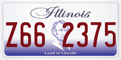 IL license plate Z662375
