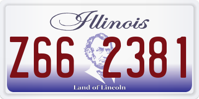 IL license plate Z662381