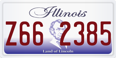 IL license plate Z662385
