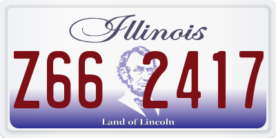 IL license plate Z662417