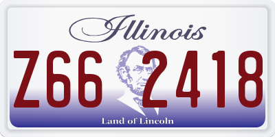 IL license plate Z662418