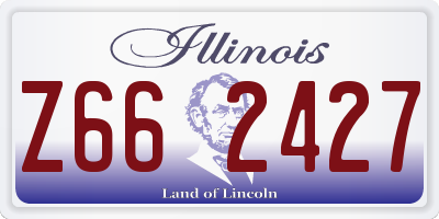 IL license plate Z662427