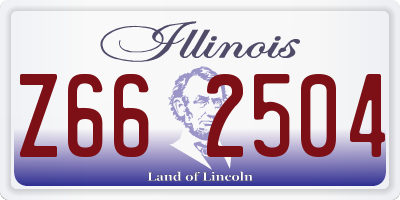 IL license plate Z662504
